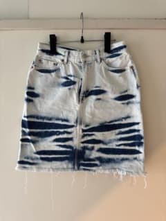 ZARA デニムミニスカート ブリーチ加工のサムネイル