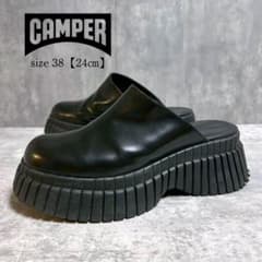 CAMPER カンペール BCN クロッグサンダル 38 本革 ブラック 24㎝ CAMPER カンペール BCN クロッグサンダル 38 本革 ブラック 24