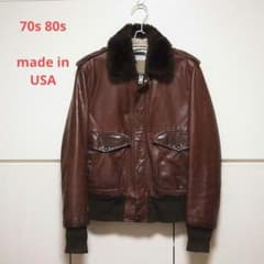 【70s80s美品】ショット　G-1　レザー フライトジャケット　レッドブラウン 70s80s美品】ショット G-1 レザー フライトジャケット レッドブラウン