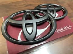 86 後期　grazio&co マットブラックエンブレム　前後セットのサムネイル