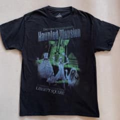 希少】ディズニー ホーンテッドマンション Tシャツ Hanes M 黒 古着