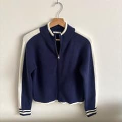 GU ニットトラックジャケットネイビー ジュニアのガールズのLサイズ