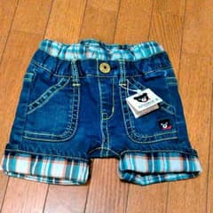 新品タグ付！ミキハウス ダブルビー Bくん　デニムパンツのサムネイル
