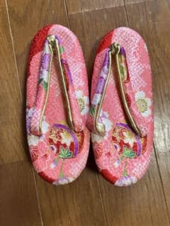 七五三 子供用 草履 ピンク 桜 鞠柄 約18cmのサムネイル