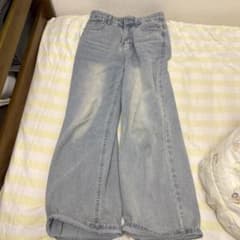 ライトブルーデニム ワイドレッグパンツのサムネイル