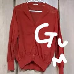 GU　オレンジレンガ色　はおり　カーディガンのサムネイル