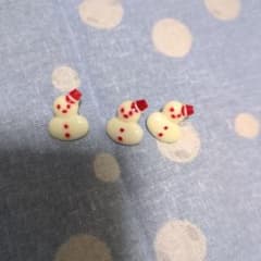 レトロ　雪だるま　ボタンのサムネイル