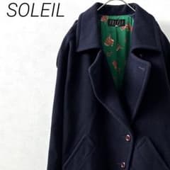 SOLEIL チェスターコート ウール カシミヤ ポケット付き 裏地付き 