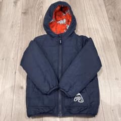 【美品】ネイビー ダウンコート サイ柄(リバーシブル)のサムネイル