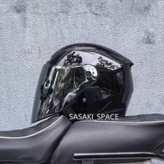 新品 バイク ダブルレンズ 内蔵サングラス ジェットヘルメット 艶有り
