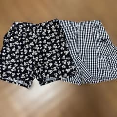 小花柄 ギンガムチェック ショートパンツ２点セット 120cmのサムネイル
