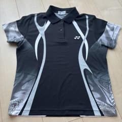 YONEX 吸汗速乾ポロシャツ 黒/青のサムネイル
