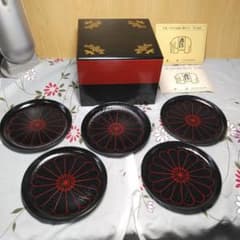 象彦 京漆器 銘々盆5客 縁高 木製漆器 - メルカリ