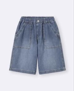 GU キッズ デニムバギーショーツ 160cmのサムネイル