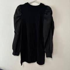 GRL パフスリーブ ニット ブラック Sのサムネイル