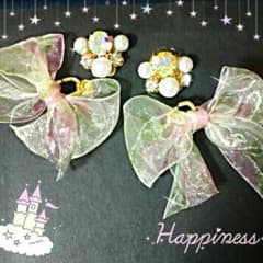 大粒オーロラ×バックリボンピアス♥ダズリン　Rady　スナイデル　リリーブラウンのサムネイル