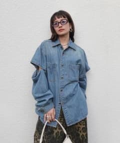【完売品】TEEN BOOP スリーブデザインデニムシャツ 完売商品☆TEEN BOOP☆スリーブデザインデニムSH - メルカリ
