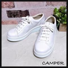 極美品【CAMPER カンペール】レザースニーカー 白 39 シボ加工 厚底 m55893546151_1.jpg?1756735742