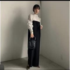 Ameri SHIRT DOCKING COMBINAISON ドレス - メルカリ