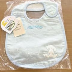 ベビーダノン景品　水色スタイ&タオルハンカチセット新品未使用のサムネイル