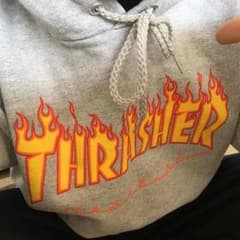 スラッシャー thrasher フレイムロゴ ファイヤーパターン 炎 パーカーのサムネイル