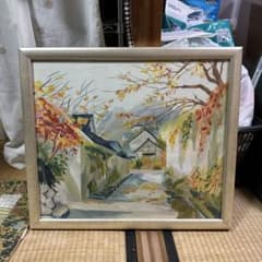 秋の風景 水彩画 木製フレーム - メルカリ