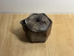 109. 備前焼 宝瓶 登り窯 松 六角 手びねり 急須 - メルカリ