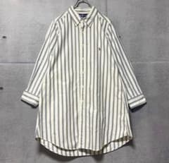 90's ラルフローレン　刺繍ポニーロゴ　マルチストライプ　長袖BDシャツ.のサムネイル
