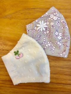 ハンドメイド 立体マスク インナーマスク ♪2枚セットのサムネイル