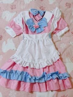 メイド服 ピンク 白 青 フリル付きのサムネイル