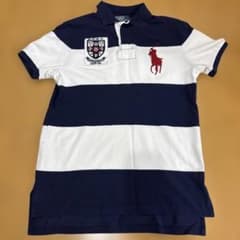 polo ralph lauren ボーダー ポロシャツ ビッグポニー swag - メルカリ