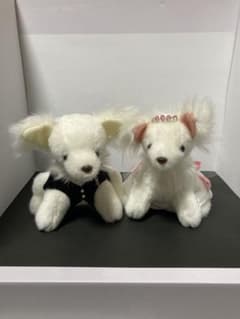 ウェディングドール チワワ　犬 ぬいぐるみ ペア　タキシード　ウェディングドレスのサムネイル