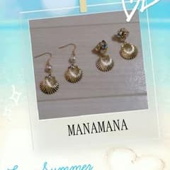 ハンドメイドピアス シェルピアス MANAMANA1点限定のサムネイル
