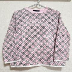 綿100% バーバリー トップス 長袖 90cm ピンク チェック柄 - メルカリ