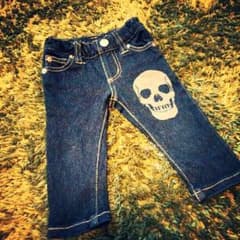 値下げ！チャビーギャング　スカルスキニーデニムパンツ70のサムネイル