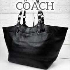 美品✨ COACH レザー トートバッグ ブラック　A4収納 シボ革 16174 美品✨ COACH レザー トートバッグ ブラック A4収納 シボ革 16174