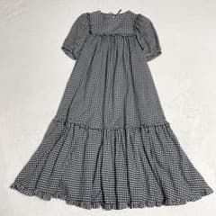 yukiemon ギンガムチェッククローバーワンピース ピコフリル M - メルカリ