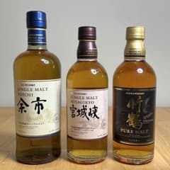 竹鶴を含むNIKKA ウイスキー3本セット　匿名発送　メルカリ便　送料込 余市・宮城峡(旧)・竹鶴(旧) 3本セット - メルカリ