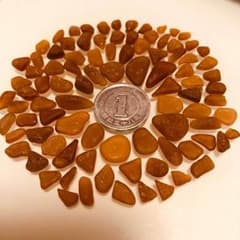 ★天然★ シーグラス 茶色 ビーチグラスのサムネイル