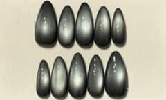 【現品】ブラック×水色マグネットネイルチップ　Mのサムネイル