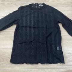 OLIVE des OLIVE レース長袖オケーションブラウス　ブラックのサムネイル