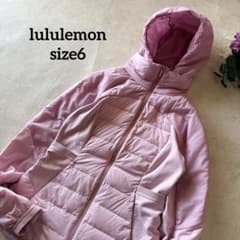 NO.7-208lululemonダウンジャケット　フード　ピンクsize6 NO.7-208lululemonダウンジャケット フード ピンクsize6 - メルカリ
