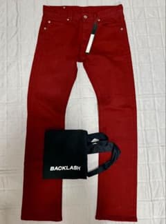 【けんじ】バックラッシュ ストレッチパンツ 赤 S リザード星条旗 付属品 美品】バックラッシュ ストレッチパンツ 赤 S リザード星条旗 付属品有