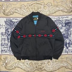 80s USA製 ネイティブパターン ジャケット ブラック ワーク アメカジ 80s USA製 ネイティブパターン ジャケット ブラック ワーク アメカジ