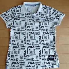 値下げ　FILA ロゴポロシャツ ホワイトのサムネイル