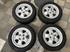 無限M-2 14インチ6JJ＋45 100 /4H タイヤ付きシビックインテグラ 無限M-2 14インチ6JJ＋45 100 /4H タイヤ付きシビックインテグラ