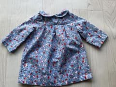 ☆お値下げ中☆ プチバトー  ワンピース　鳥柄　6m 67cmのサムネイル