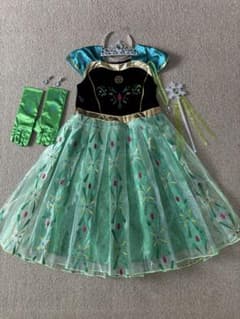 アナと雪の女王　ドレス　コスチューム　コスプレ　プリンセス　140-150のサムネイル