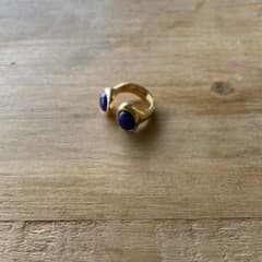 VELATTI ダブルストーンリング　Free size