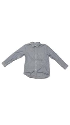 UNIQLO ストライプシャツ 長袖 ブルー Lサイズのサムネイル
